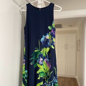 Lauren, size 10 navy tropical dress